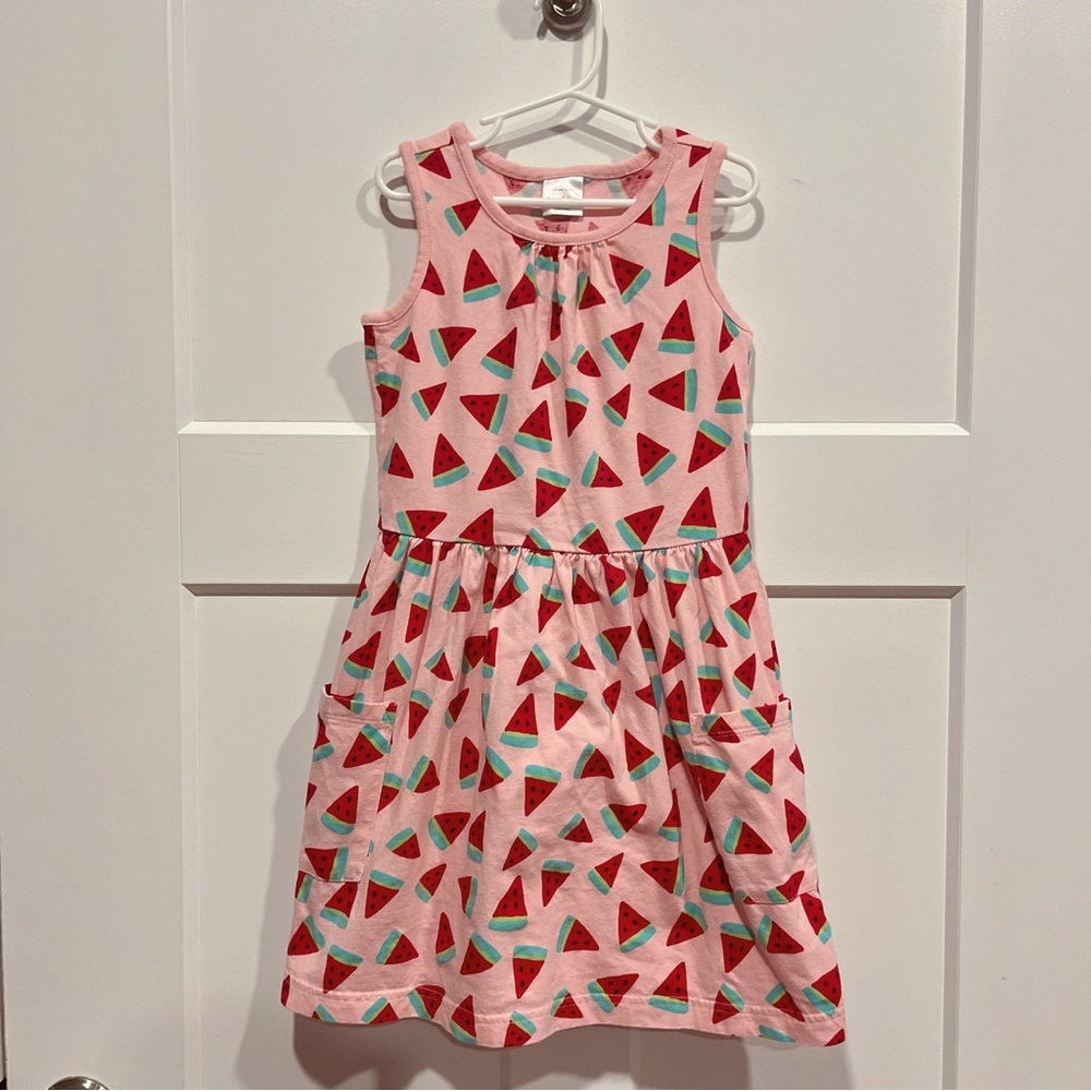 Hanna Andersson Pink Watermelon Pattern Dress Size 8